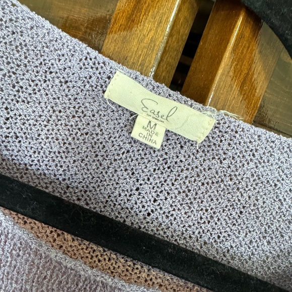 Oversized Easel Pastel Striped Women's Sweater - Picture 2 of 3